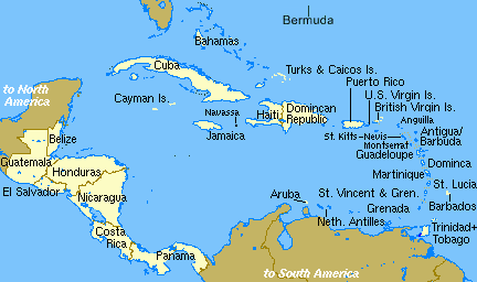 Map of Central America